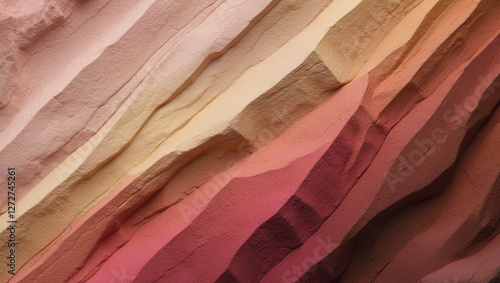 Wallpaper Mural Vibrant gradient rock background that transitions from rose tan, a warm beige with pink undertones, to mocha mousse, a rich, earthy brown color with subtle golden highlights Torontodigital.ca