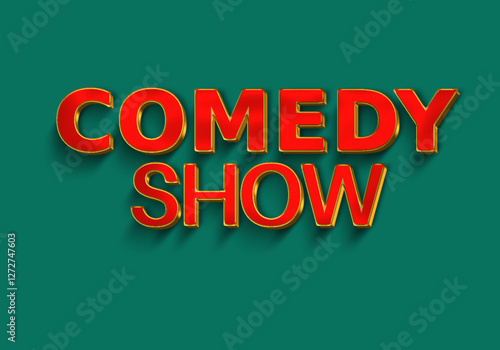 Editable text effect comedy show comic 3d cartoon style premium vector