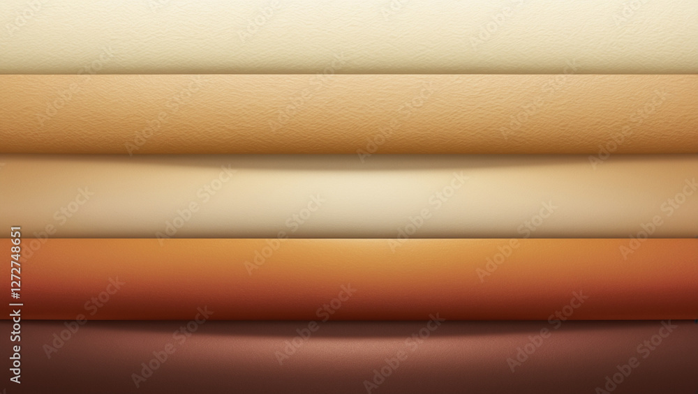 Fototapeta premium gradient paper background that transitions seamlessly from soft and creamy cannoli cream at the top, to cream tan, safari, burnt orange and mocha mousse brown at the very bottom