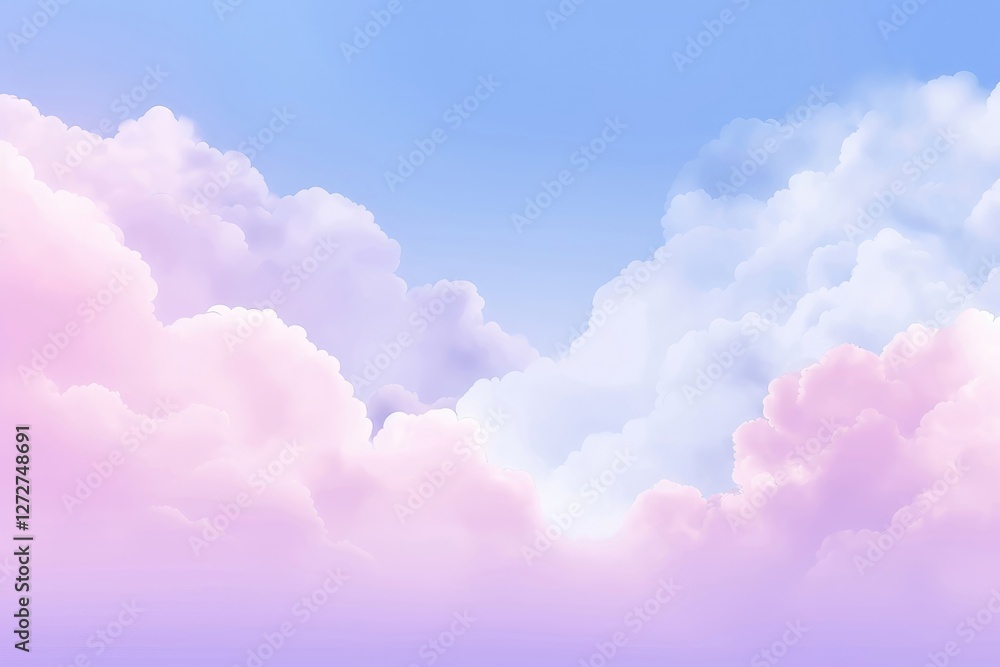 Dreamy pastel sky with fluffy pink and white clouds. Abstract heavenly background for romantic, peaceful, or spiritual designs. Ethereal cloudscape scenery. Dreamy pastel sky with fluffy pink and white clouds. Abstract heavenly background for romantic, peaceful, or spiritual designs. Ethereal cloudscape scenery.