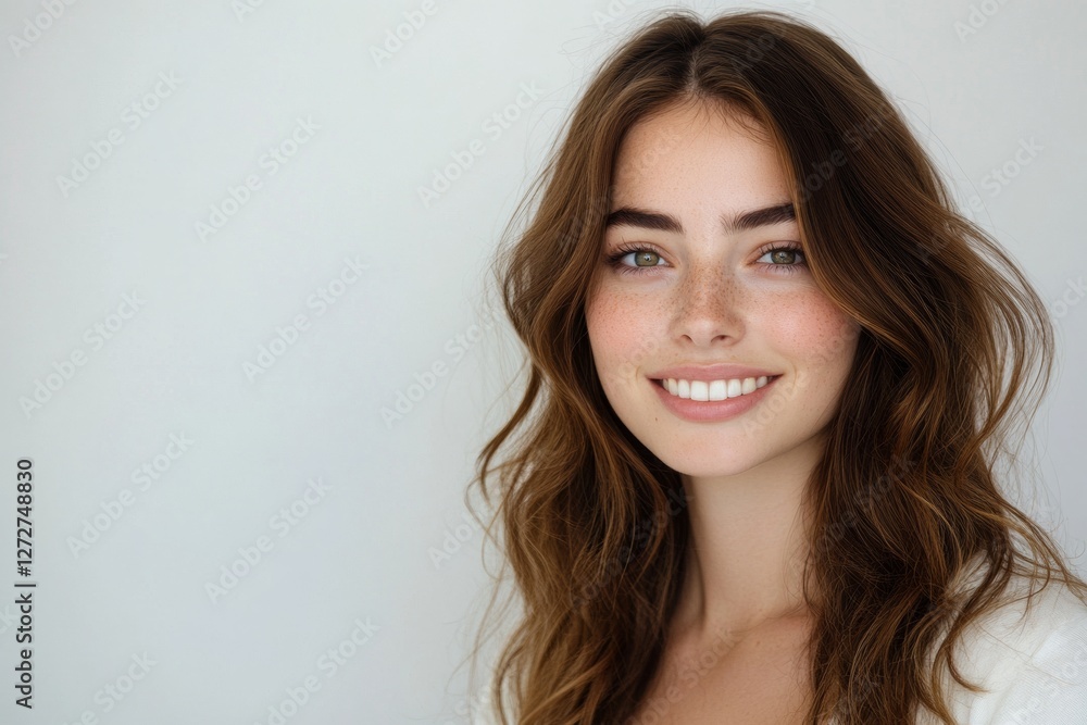 Portrait of a beautiful young woman, beauty concept with copy space Portrait of a beautiful young woman, beauty concept with copy space