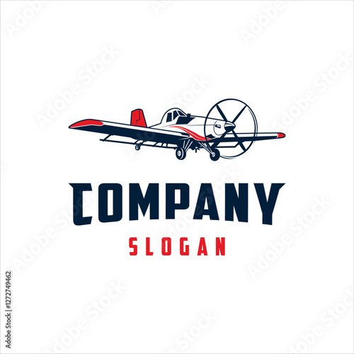 Aircraft company logo with retro and classic style design