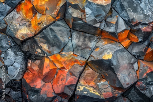 Wallpaper Mural Close-Up of Colorful Volcanic Rock Formations with Unique Textures Torontodigital.ca