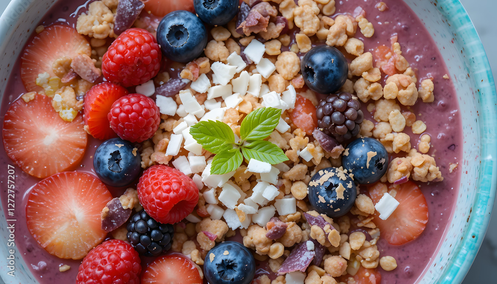 cereal with berries cereal with berries