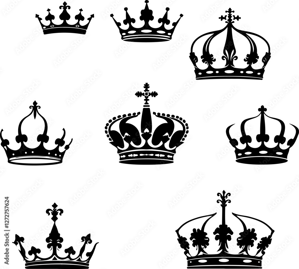 Obraz premium set of crowns vector