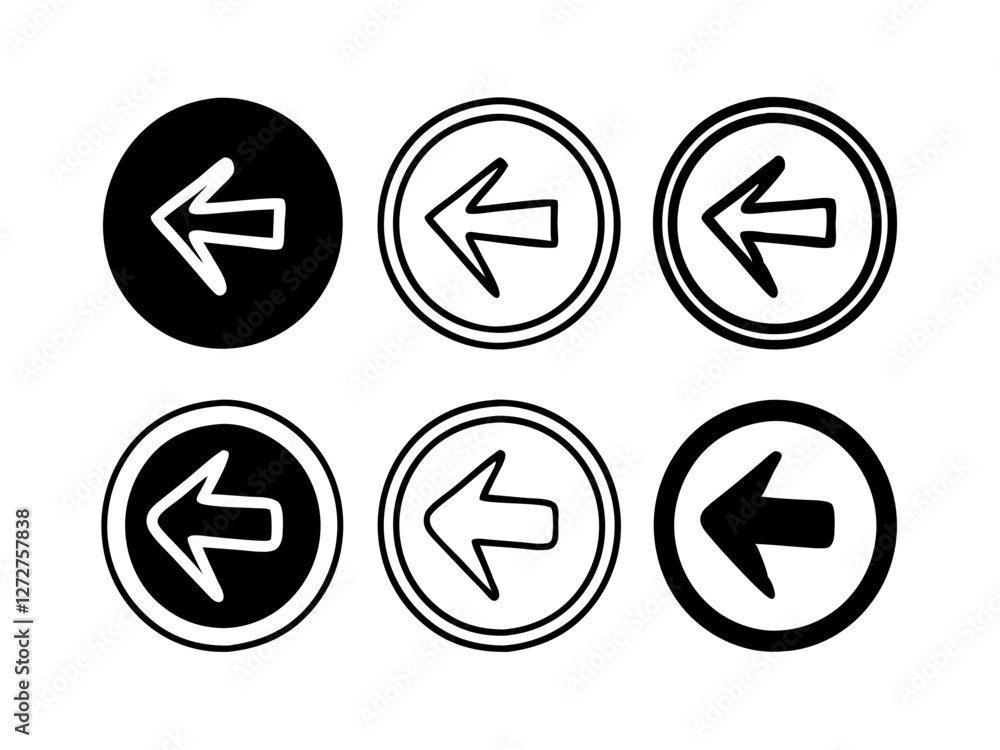 Double reverse arrow icons set, Vector icon, Line art Vector, Doodle Icon Double reverse arrow icons set, Vector icon, Line art Vector, Doodle Icon