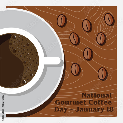 Vector Design National Gourmet Coffee-Day January 18.