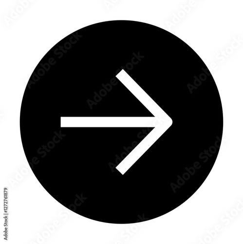 Free Download Light Arrow with Round Tip in black circle - GFXLoad