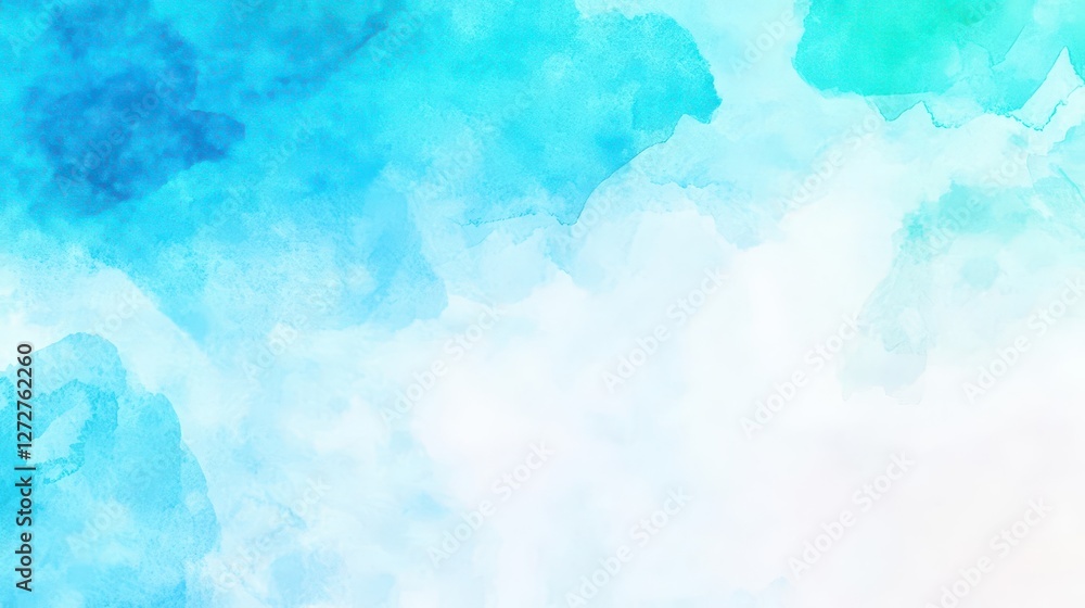 A serene watercolor background in shades of blue, soft and fluid textures blending harmoniously, evoking calmness and tranquility, perfect for a peaceful artistic setting A serene watercolor background in shades of blue, soft and fluid textures blending harmoniously, evoking calmness and tranquility, perfect for a peaceful artistic setting
