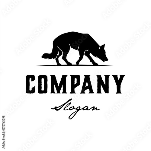 German shepherd dog sniffing with masculine style design
