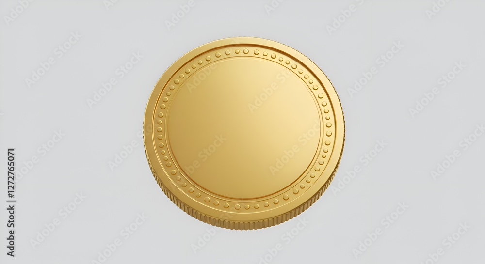 Golden coin. perfect for digital assets.