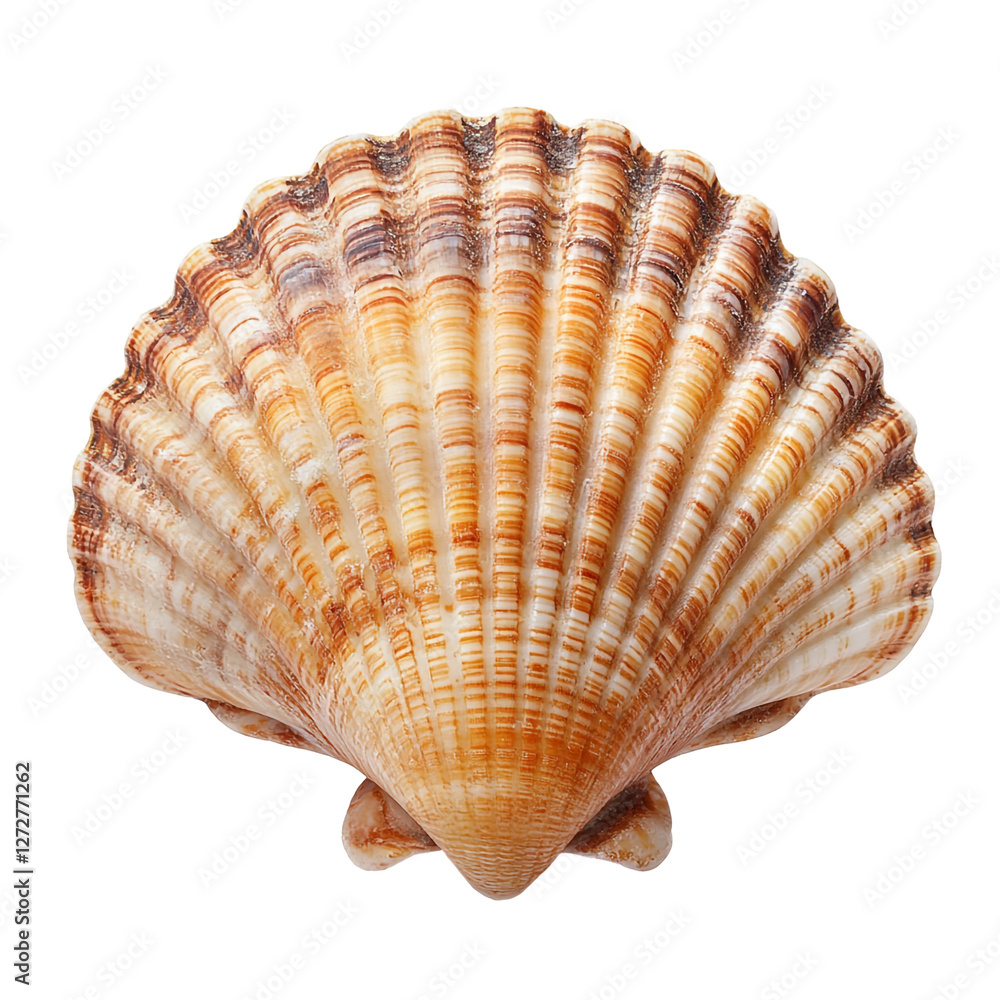 Elegant Scallop Shell Ocean Treasure Nature Beauty Seashell Brown White Texture Detail Closeup Macro Photography Elegant Scallop Shell Ocean Treasure Nature Beauty Seashell Brown White Texture Detail Closeup Macro Photography