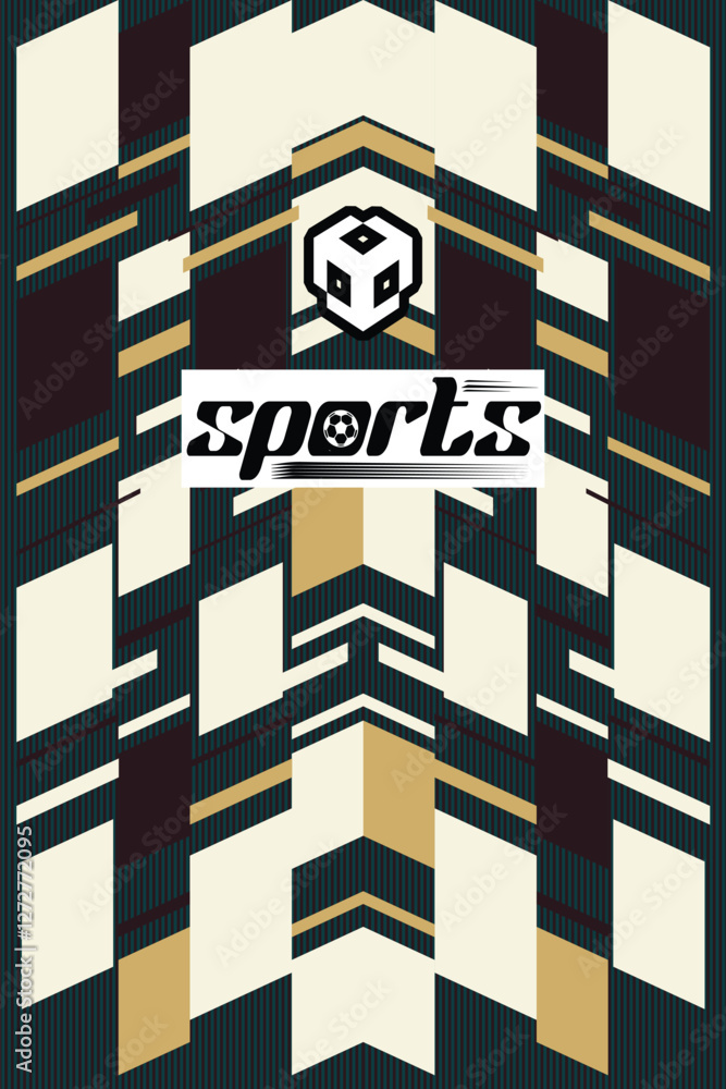Obraz premium Professional Jersey Design High Resolution Vector Graphics Soccer Basketball Football Esports Abstract Geometric Minimalist Style