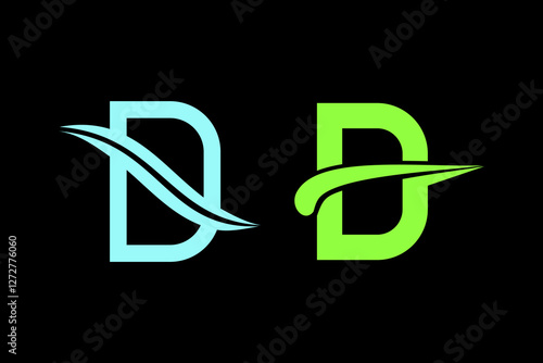 This is a logo for the letter D and bundle leaves, suitable for logo design for health companies, pharmaceuticals, distros, soap, beauty tools, facial soap, handbody lotion, topical medicine, powder,