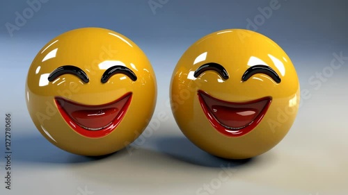 Wallpaper Mural Bright yellow smiley faces expressing joy and happiness in a playful artistic setting during daylight Torontodigital.ca