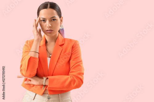 Fashionable young woman in ...