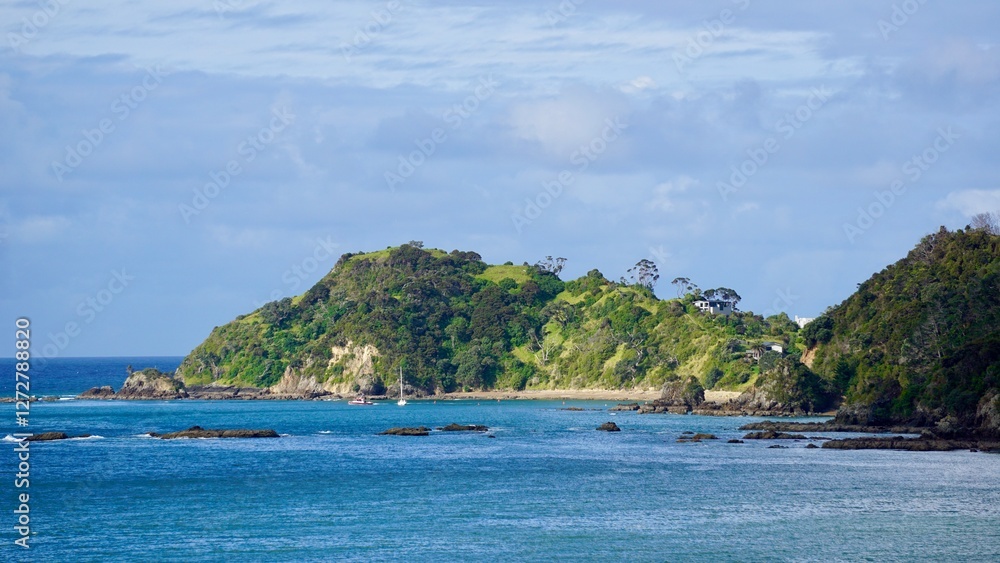 New Zealand Island coastline scenery New Zealand Island coastline scenery