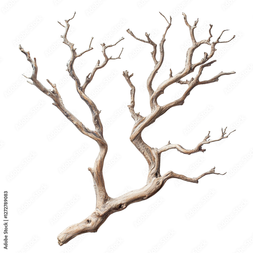 Dried tree branch isolated on black background nature art botanical element Dried tree branch isolated on black background nature art botanical element