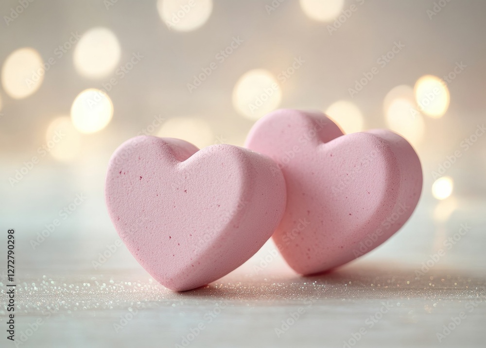 Obraz premium Valentine's day decorative hearts romantic background, love concept