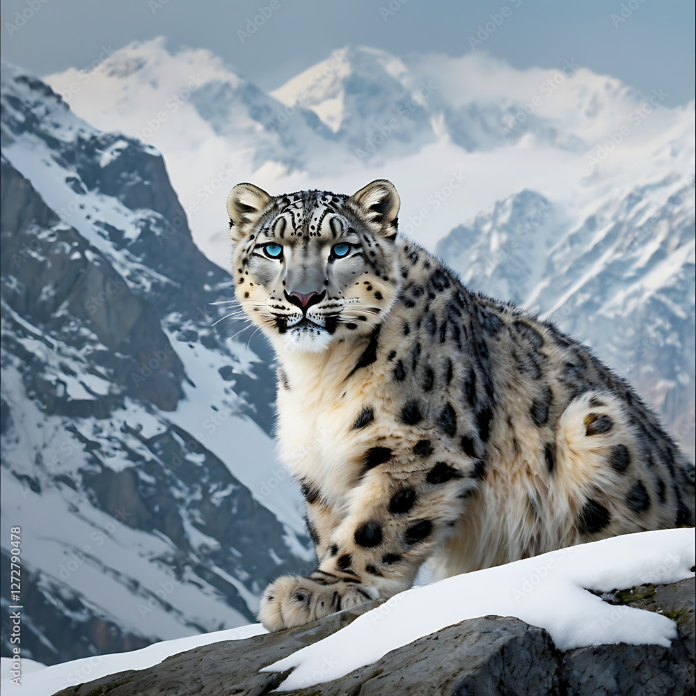Elusive Snow Leopard in the Himalayas Elusive Snow Leopard in the Himalayas