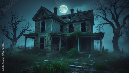 haunted house in the forest