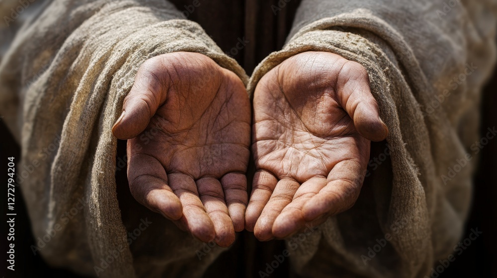 Open Hands Offering Hope and Compassion in Natural Light Setting Open Hands Offering Hope and Compassion in Natural Light Setting