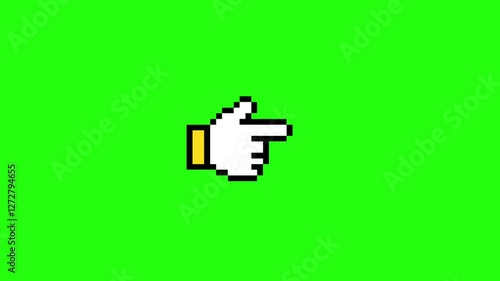 pixel cursor icon green screen