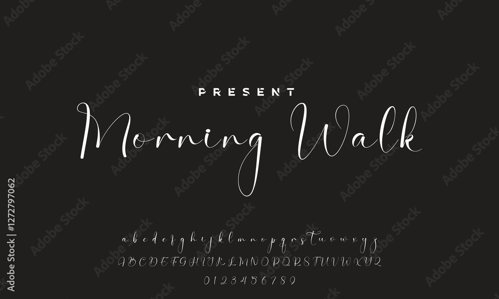 Obraz premium handwrite signature font Calligraphy Logotype Script Brush Font Type Font lettering handwritten