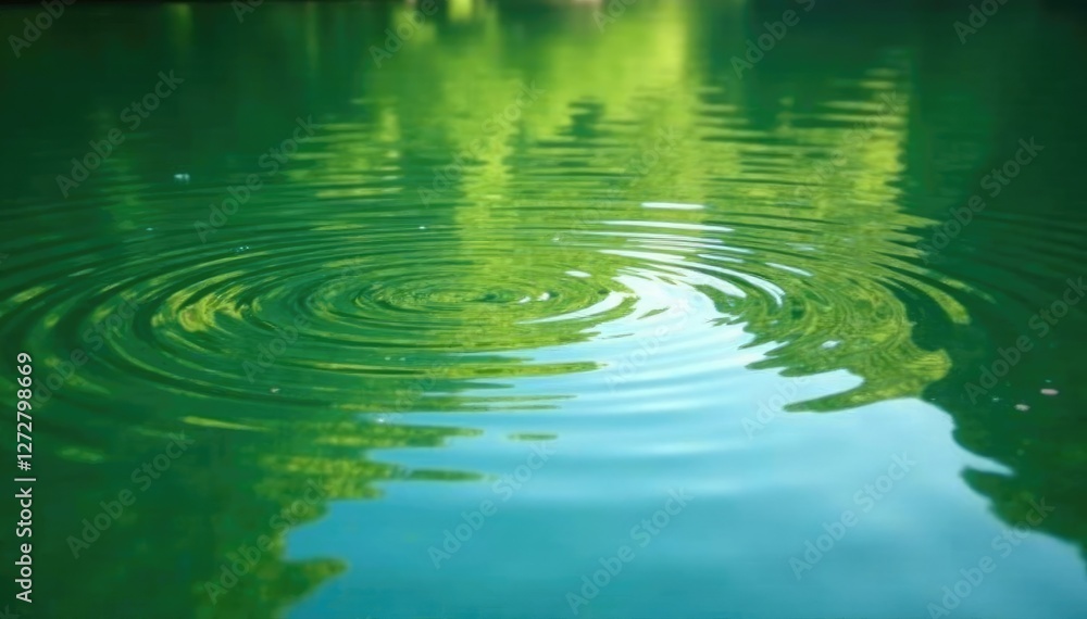 Shallow water reflection with ripples in a calm lake, dappled, greens, ripples Shallow water reflection with ripples in a calm lake, dappled, greens, ripples