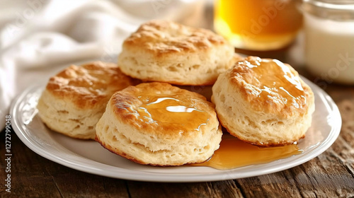 Wallpaper Mural National Buttermilk Biscuit Day, golden buttermilk biscuits with a crispy texture on the outside and soft on the inside, Ai generated images Torontodigital.ca