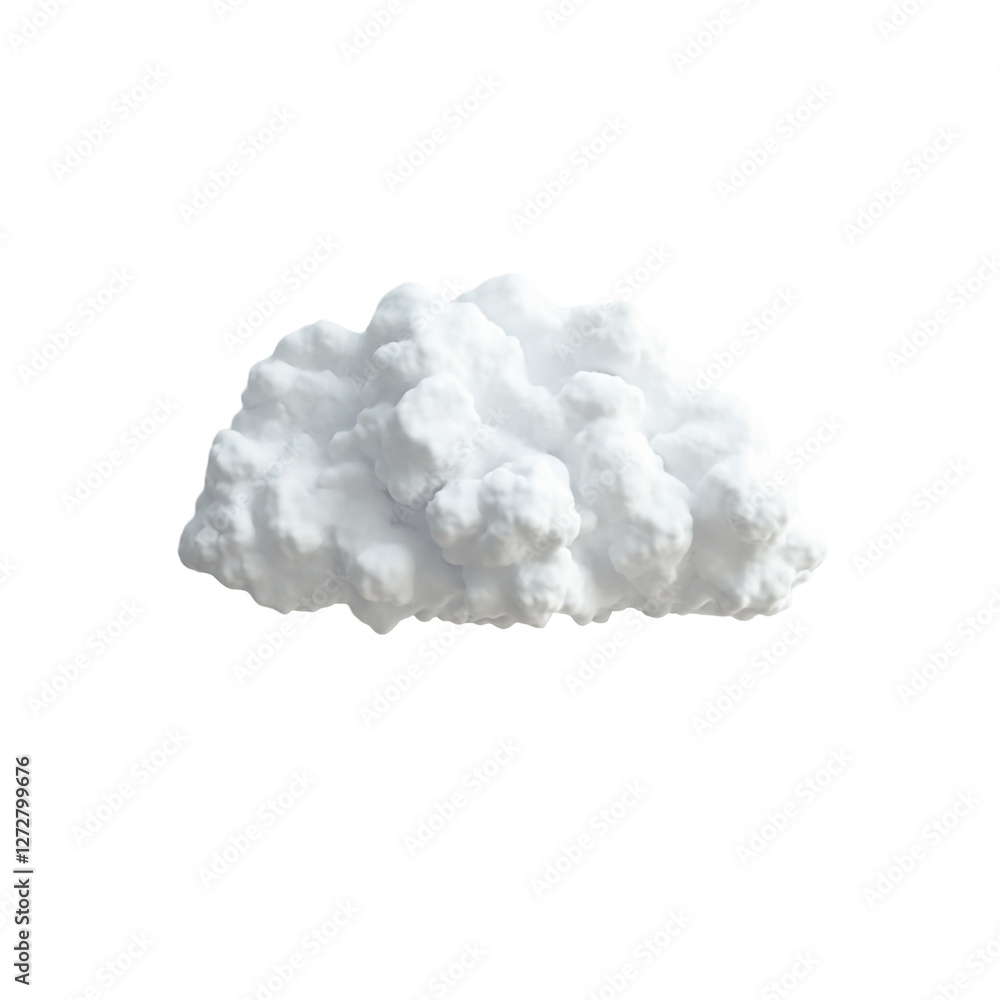 White fluffy cloud isolated on black background 3D rendering, White fluffy cloud isolated on black background 3D rendering,