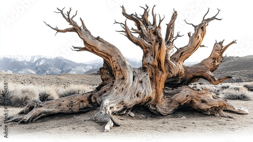 ancient bristlecone pine tree in the white mountains of california usa methuselah tree png isolated on transparent background
