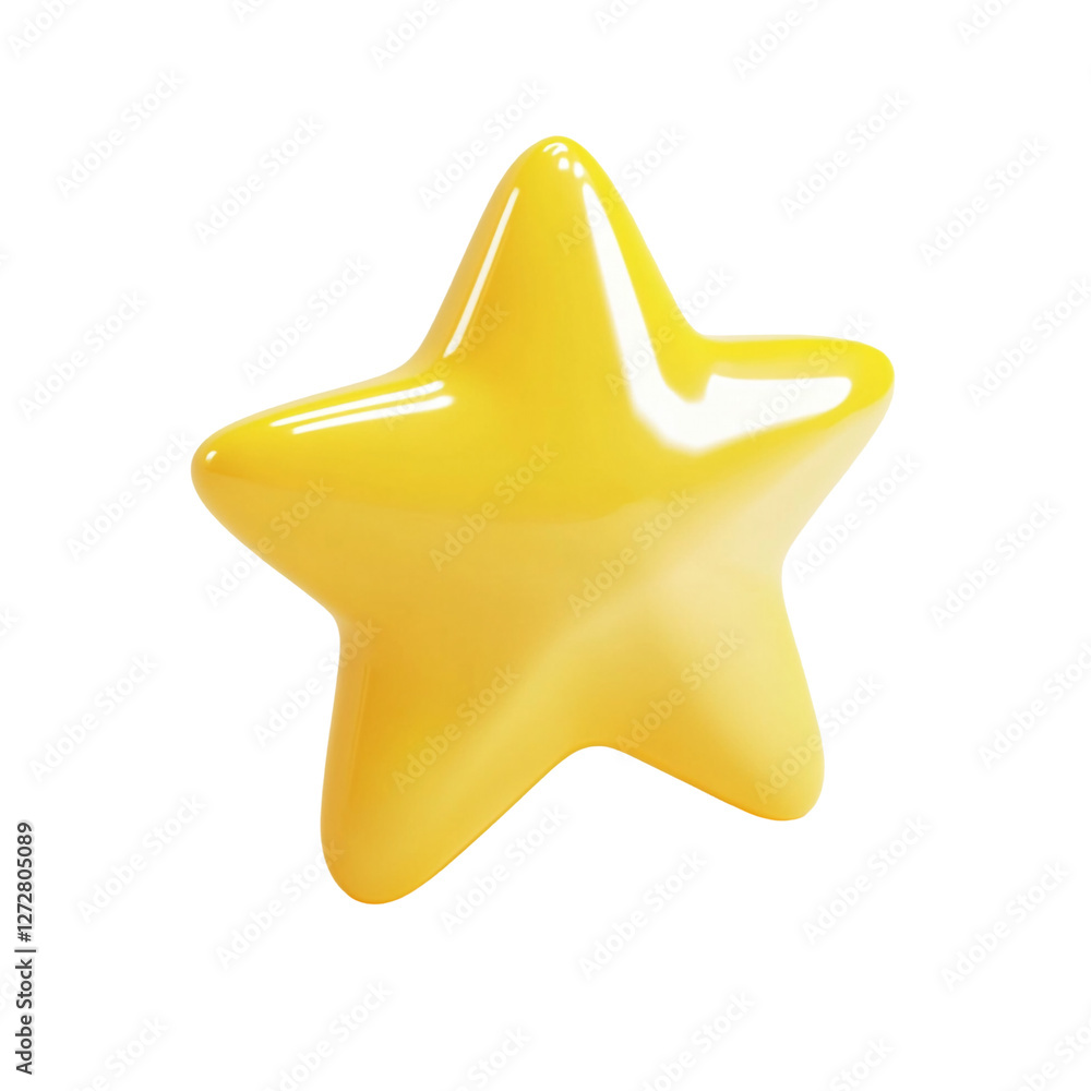 Yellow 3D Star Shiny Design Element Award Icon Yellow 3D Star Shiny Design Element Award Icon