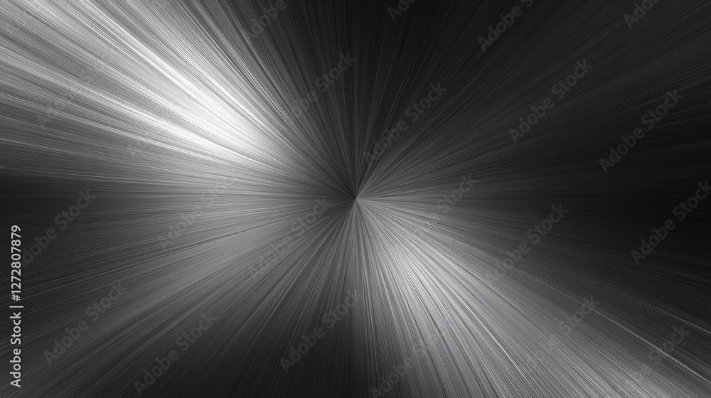 Abstract Burst of Light with Radiating Lines in Monochrome Tones Abstract Burst of Light with Radiating Lines in Monochrome Tones