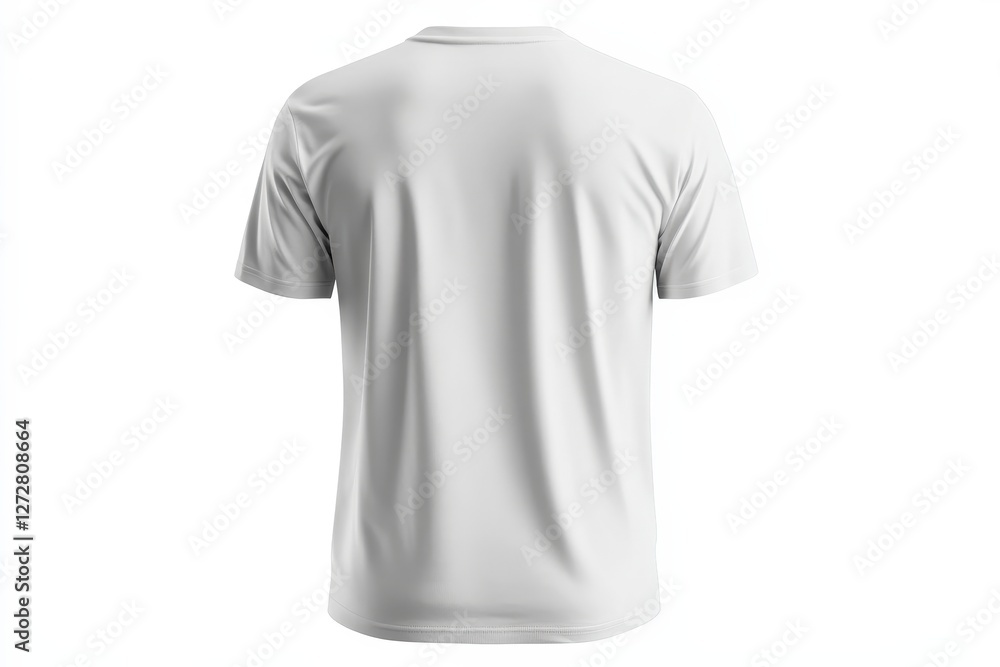 Plain White T-Shirt Mockup on Isolated Background for Design Use Plain White T-Shirt Mockup on Isolated Background for Design Use