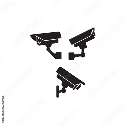 security camera vector illustration