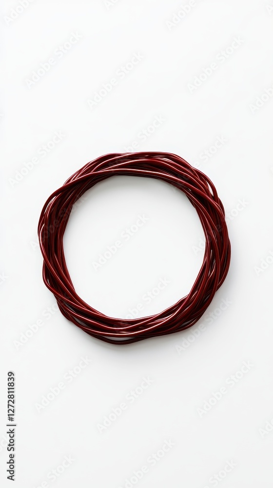 A Roll of Maroon Cord: Simple Elegance in a Circle A Roll of Maroon Cord: Simple Elegance in a Circle