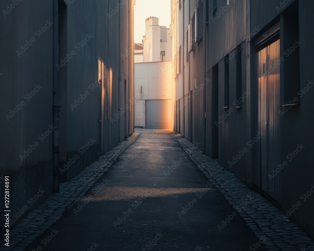 Dementia risk symbolized by an empty street at dusk. Representing the uncertainty of the mind Dementia risk symbolized by an empty street at dusk. Representing the uncertainty of the mind