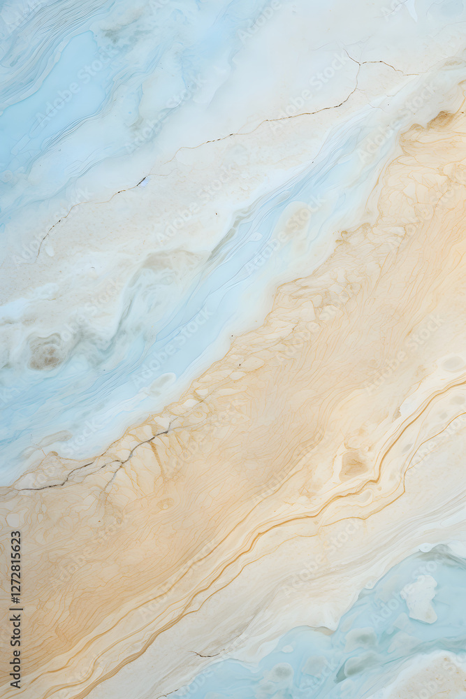 Obraz premium Beautiful travertine in a light blue texture poster background