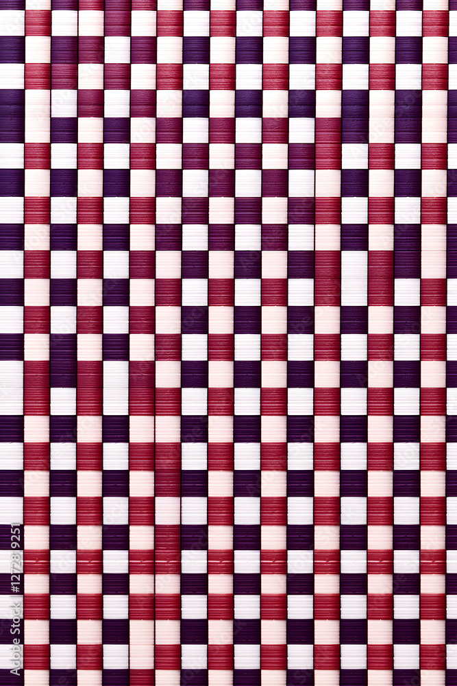 Fototapeta premium A checkered pattern consisting of small even square fabric graphics poster background