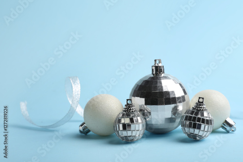 Festive silver and white ch...