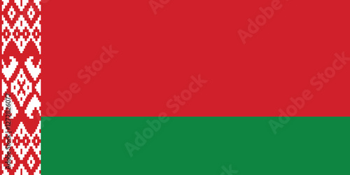 Belarus flag official colors and proportion digital vector illustration
