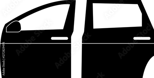 car door icon, Modern Simple styles of vector graphic designs elements, auto service, repair, car detail, related to car service, auto garage, ,window, spare part. isolated on transparent background