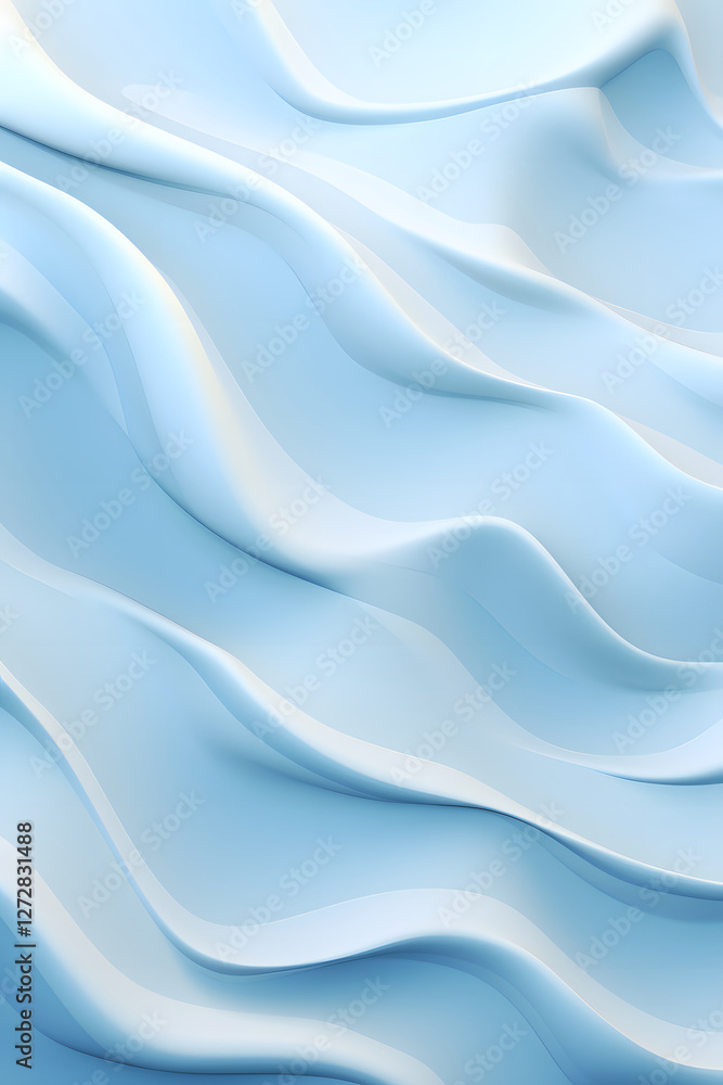Obraz premium Presented in a naturalistic style with flowing forms mountains water lines poster background
