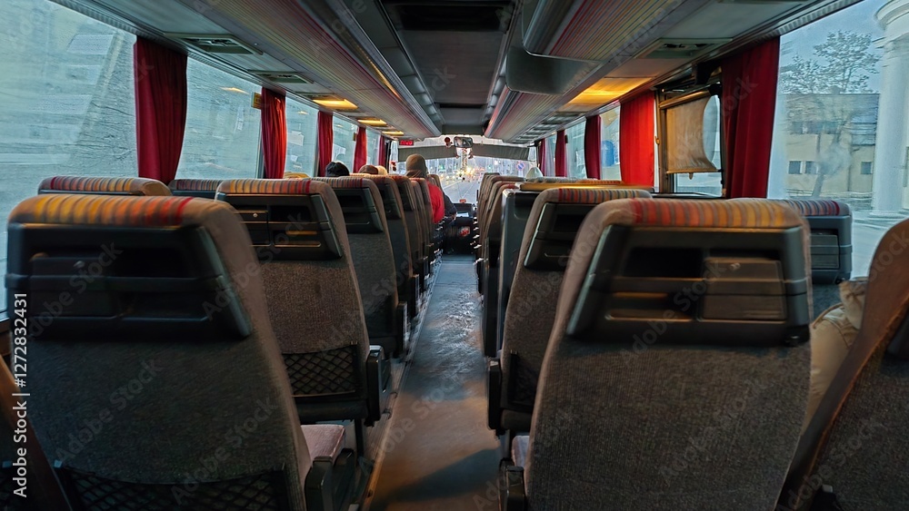 Obraz premium inside the bus, public transport