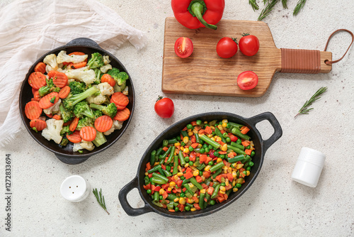 Healthy cooked vegetable me...
