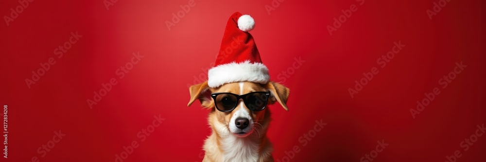 A festive corgi wearing a Santa hat and sunglasses, perfect for holiday-themed promotions, pet-related content, or seasonal marketing campaigns. A festive corgi wearing a Santa hat and sunglasses, perfect for holiday-themed promotions, pet-related content, or seasonal marketing campaigns.