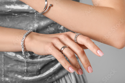 Elegant female hand with ma...