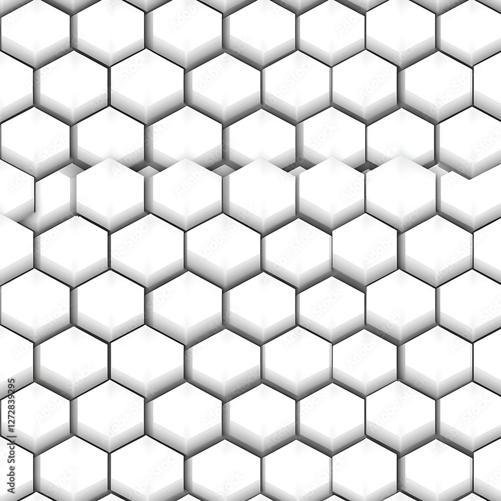 Structured White Hexagon Array Modern Geometric Texture Abstract Background Illustration Art. Structured White Hexagon Array Modern Geometric Texture Abstract Background Illustration Art.