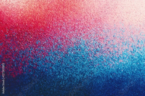 Textured grainy noise backdrop for dynamic designs, vibrant gradient hues of red, pink, cyan, and blue for banners, posters, or artistic cover applications photo